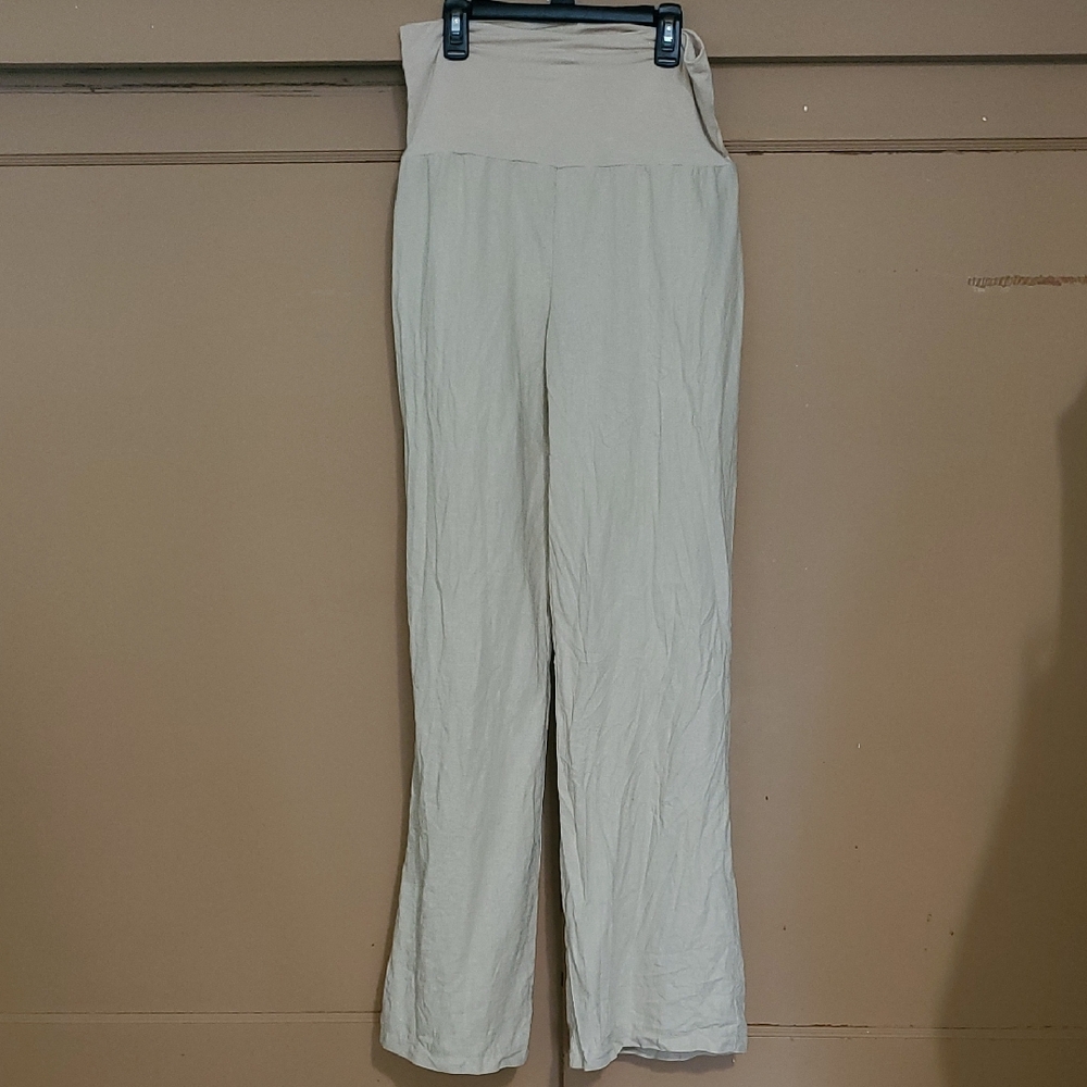 Love Tree Cream Wide Leg Pants